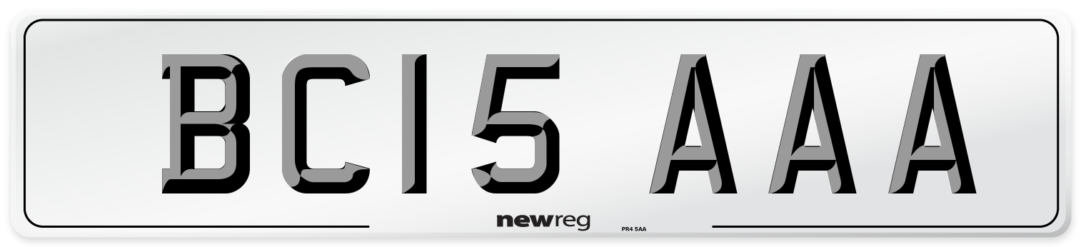 BC15 AAA Number Plate from New Reg